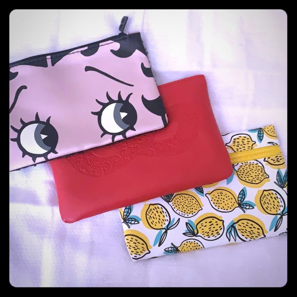Set of 3 Ipsy make up bags
